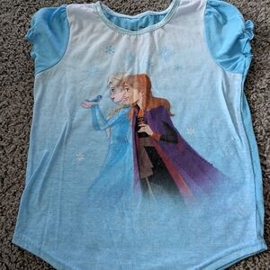 Disney Frozen Light Blue and White Shirt